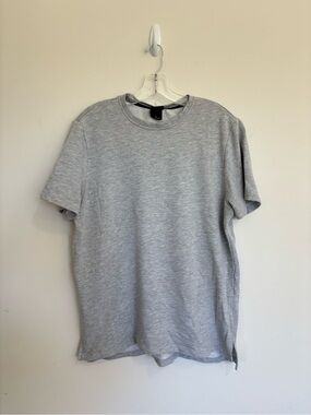Grand AC Men's Large Classic Crew Neck T-Shirt Light Gray Casual Streetwear B17